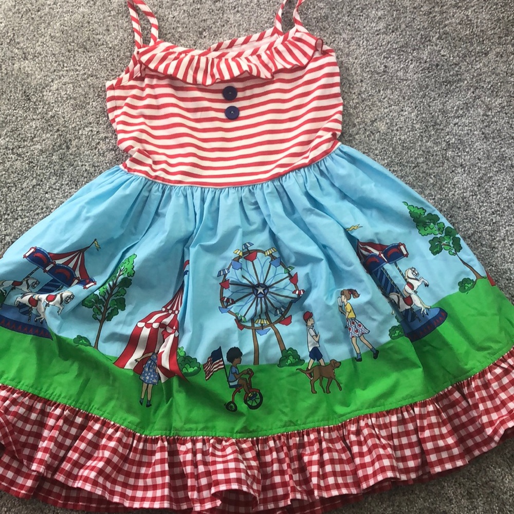 Eleanor Rose 4th of July dress size 7-8